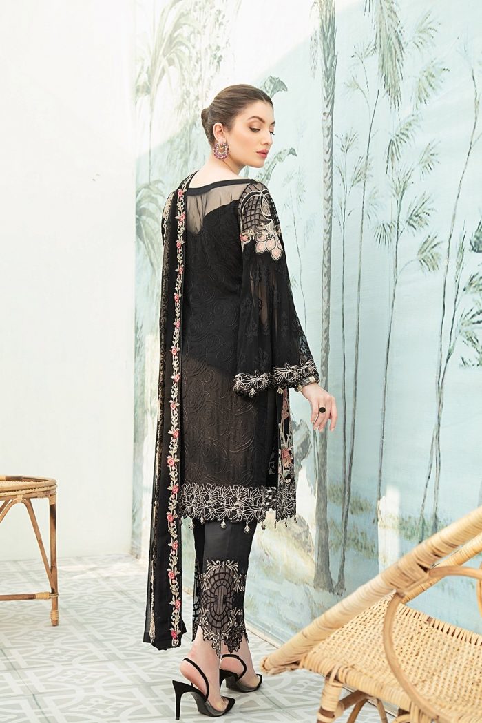 Rangoon- F1907-Chiffon 3 Piece suit - Image 5