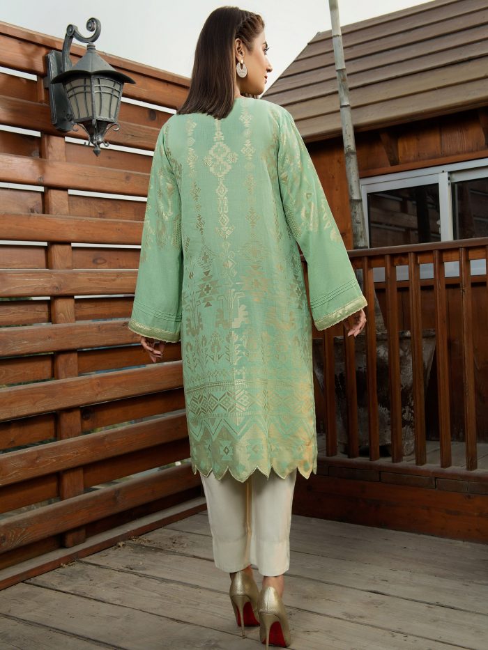 Jacquard-1306 Shirt - Sea Green - Image 3