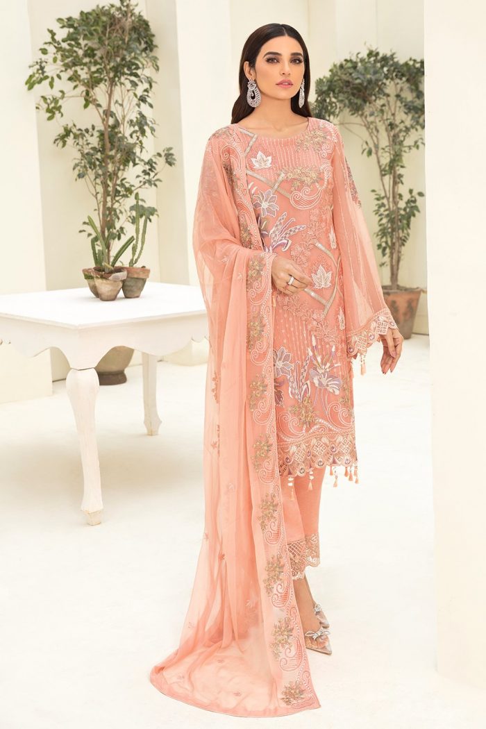 Chevron- A310-Chiffon 3 Piece suit