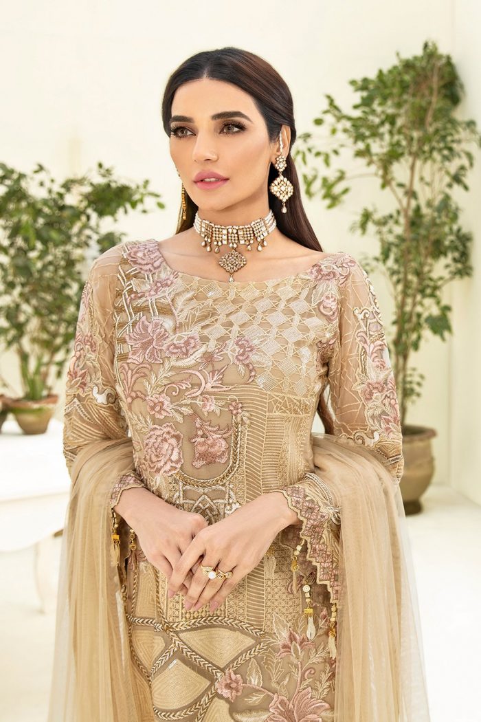 Chevron- A312-Chiffon 3 Piece suit - Image 4