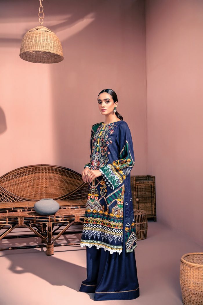 Furasha Linen-03 Jewel Blue - Image 4