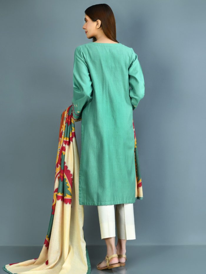 Khadar-Shirt dupatta Green - Image 6