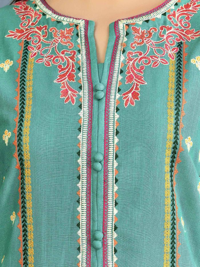 Khadar-Shirt dupatta Green - Image 3