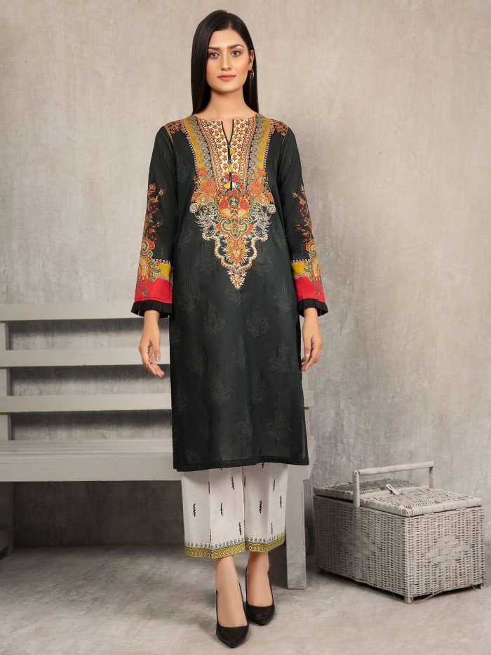 Lawn-Shirt and Trouser- Black