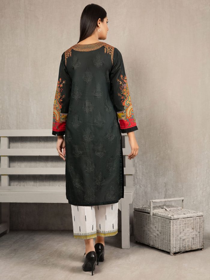 Lawn-Shirt and Trouser- Black - Image 4