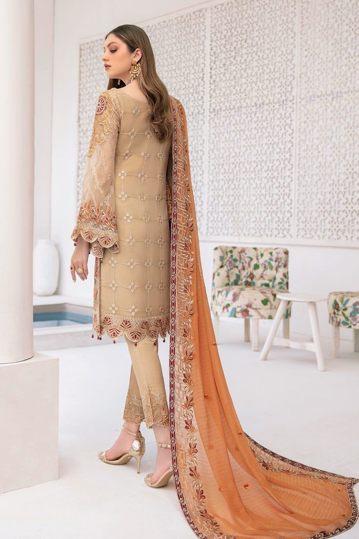 Minahil- M305-Chiffon 3 Piece suit - Image 7
