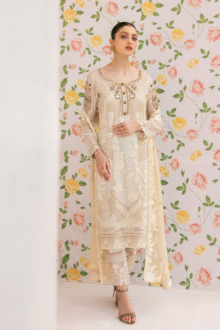 Minahil- M307-Chiffon 3 Piece suit - Image 9