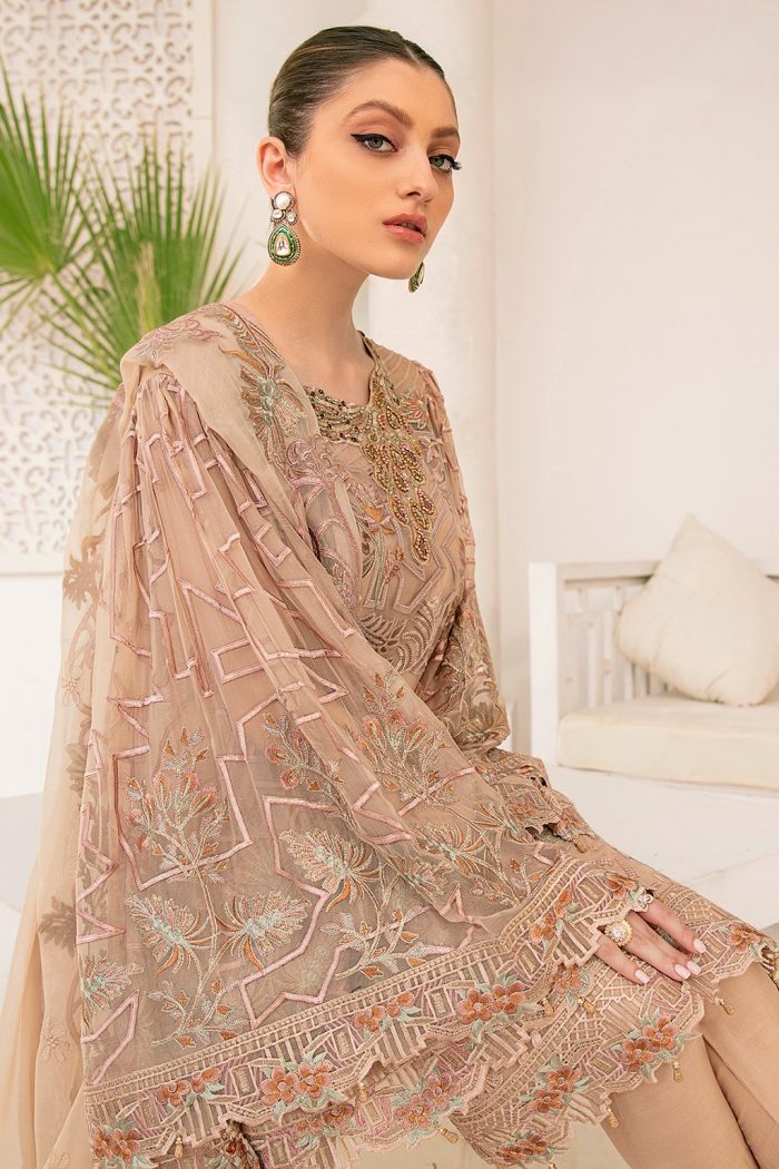 Minahil- M310-Chiffon 3 Piece suit - Image 6