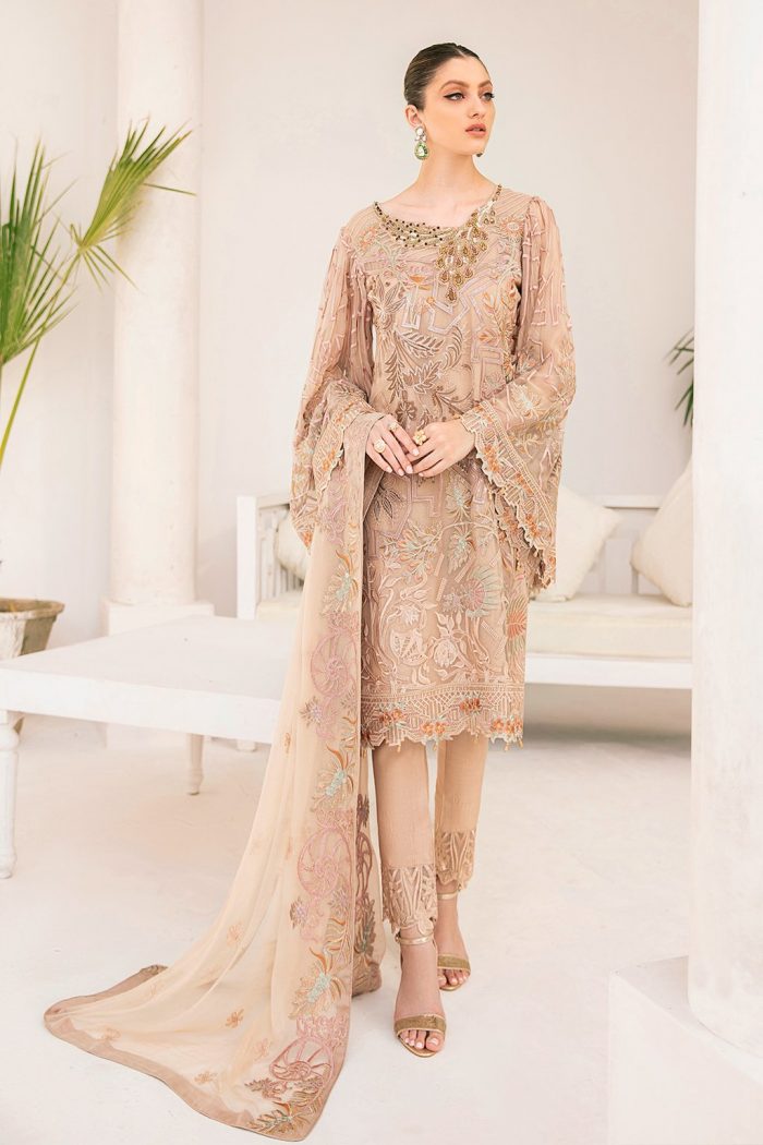 Minahil- M310-Chiffon 3 Piece suit - Image 5