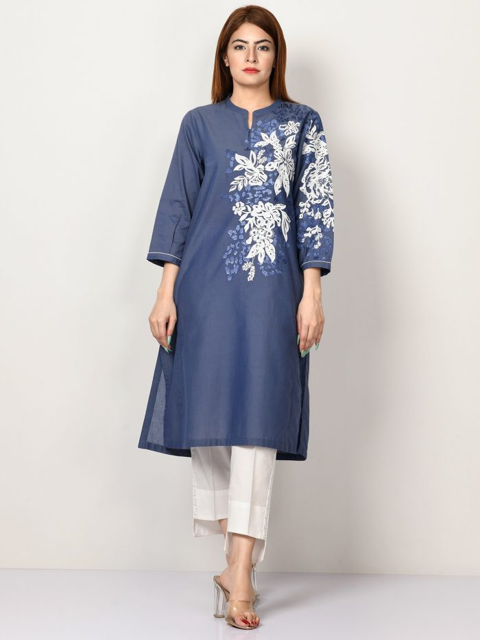 Lawn Embroidered Shirt - Image 3