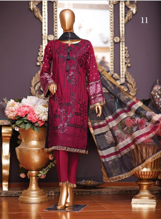 Dynasty Jacquard Embroidered Collection 3 PC D-10