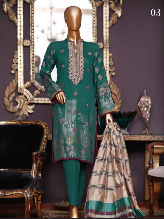 Dynasty Jacquard Embroidered Collection 3 PC D-03
