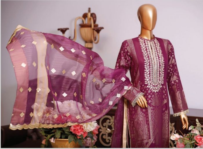 Dynasty Jacquard Embroidered Collection 3 PC D-08
