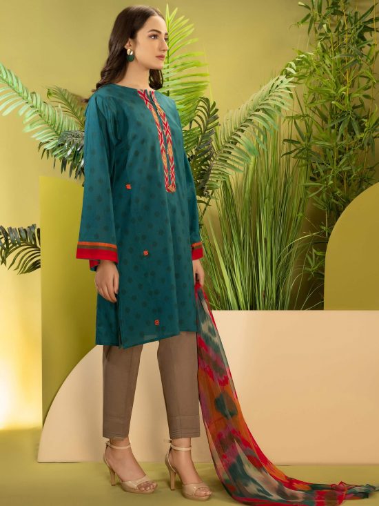 Cambric-Shirt Chiffon Dupatta- Zinc