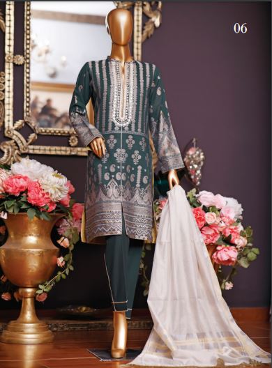 Dynasty Jacquard Embroidered Collection 3 PC D-06